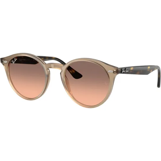 Ray-Ban RB2180 Lunettes de Soleil Rondes Beige et Rose