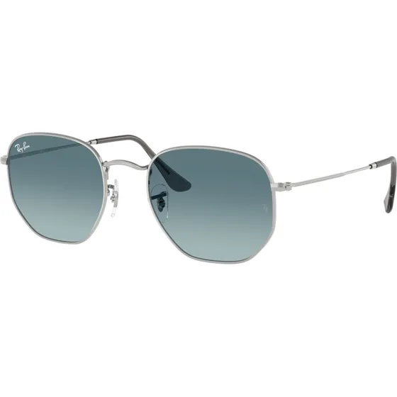 Ray-Ban RB3548N Lunettes de Soleil Hexagonales Argentées