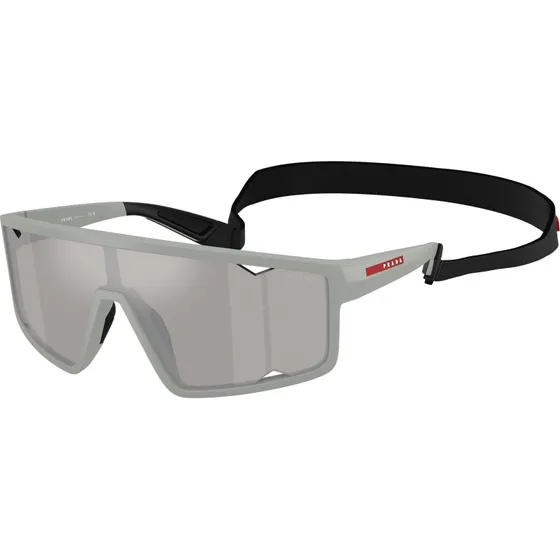 Prada Linea Rossa Lunettes de Soleil Carrées Grises Miroir PS A03S