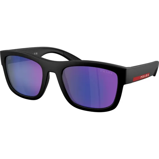 Prada Linea Rossa PS 01ZS Lunettes de Soleil Homme Noir et Bleu