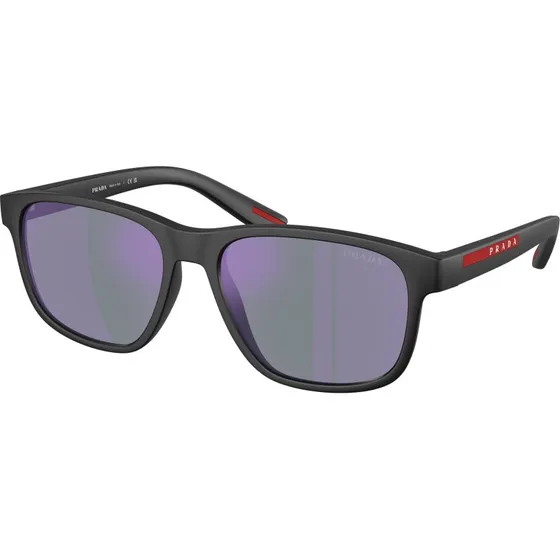 Prada Linea Rossa PS 06YS Lunettes de Soleil Homme Noir et Bleu