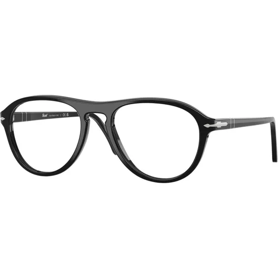 Persol PO3371V Lynn Lunettes Optiques Aviateur Acétate Noir