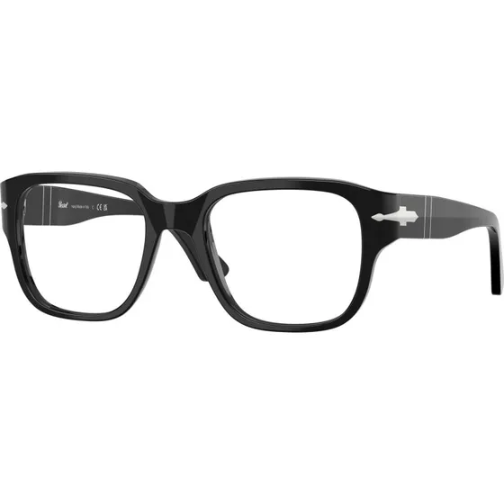 Persol PO3374V 95 Lunettes Optiques Carrées en Acétate Noir