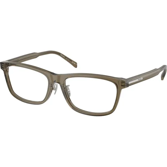 Prada Homme PR B08VD 18T1O1 Lunettes Optiques Carrées en Acétate Marron