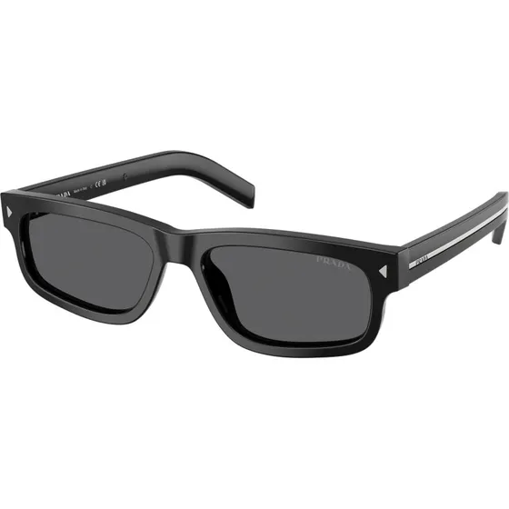 Prada Homme PR B11S 16K731 Lunettes de Soleil Carrées en Acétate Noir