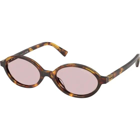 Miu Miu MU 04ZS Lunettes de soleil Rondes Écaille Rose