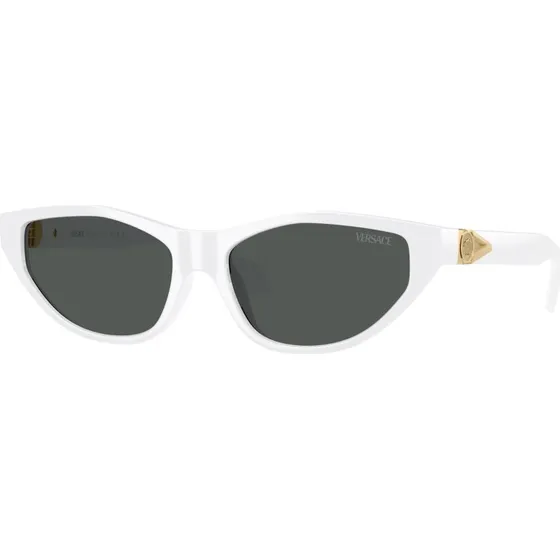 Versace VE4491U 314/87 Lunettes de Soleil Cat Eye Blanc et Gris
