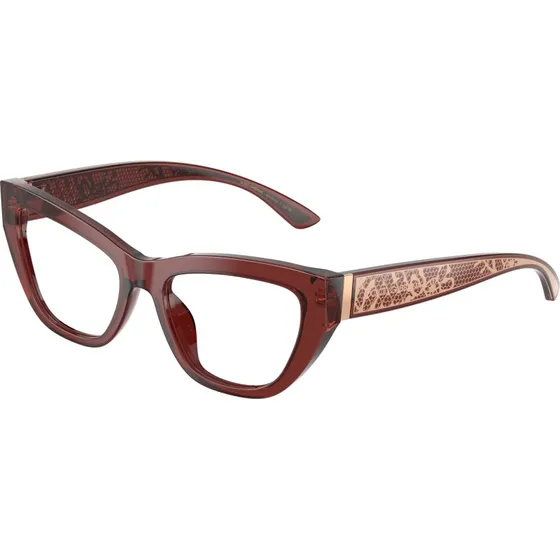 Dolce & Gabbana DG3412 3045 Montures Optiques Cat Eye Rouge Transparent