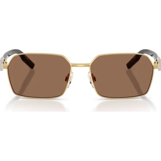 Dolce & Gabbana DG2316 Lunettes de Soleil Carrées Or et Marron
