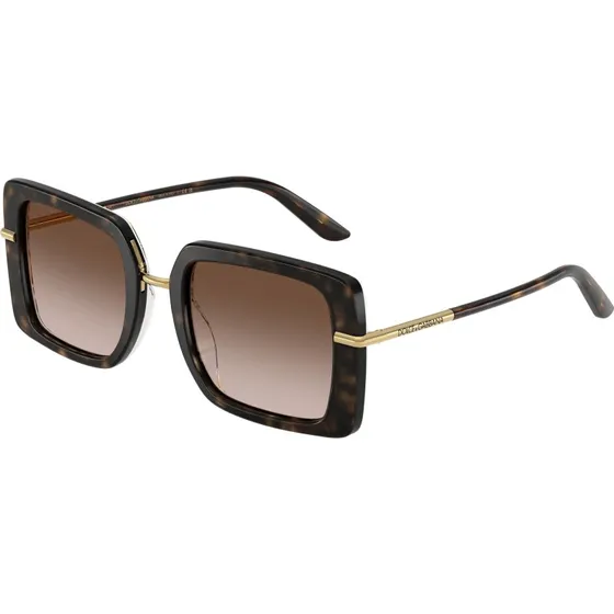Dolce & Gabbana DG4491 Lunettes de Soleil Carrées Écaille Marron