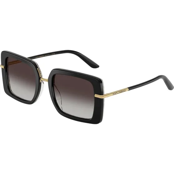 Dolce & Gabbana DG4491 Lunettes de Soleil Carrées Noir & Gris