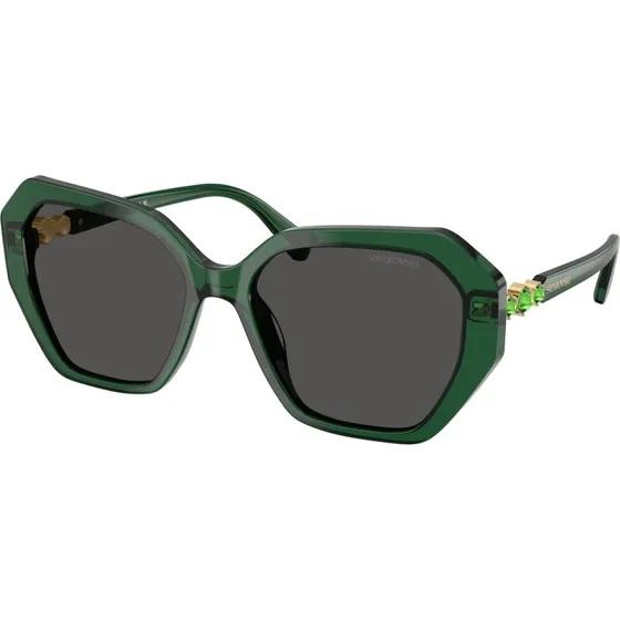 Swarovski Lunettes de Soleil SK6017 Vert et Gris Géométriques