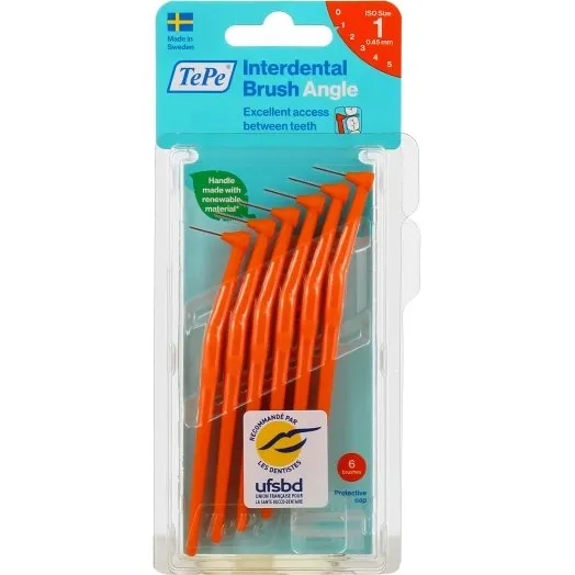 TePe Brossettes Interdentaires Angle Jaune 0.6mm x6