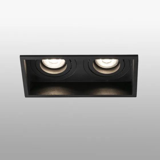 FARO BARCELONA Lampe encastrable Hyde 2 spots inclinables - Noir