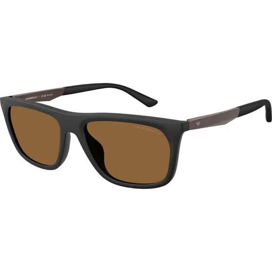 Emporio Armani EA4272U Lunettes de Soleil Homme Noir et Marron