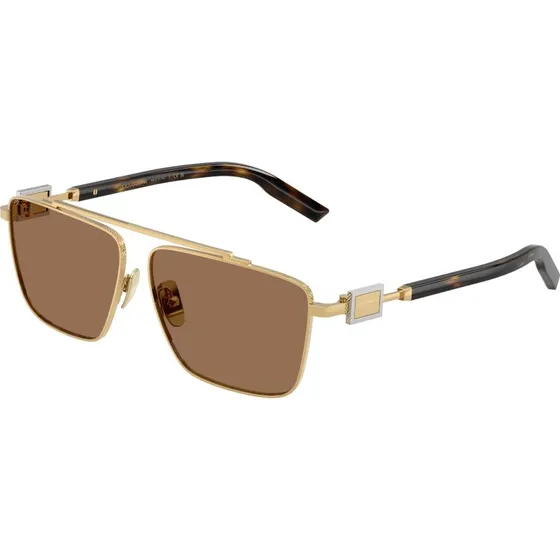 Dolce & Gabbana DG2336 - Lunettes de soleil Carrées Or et Marron