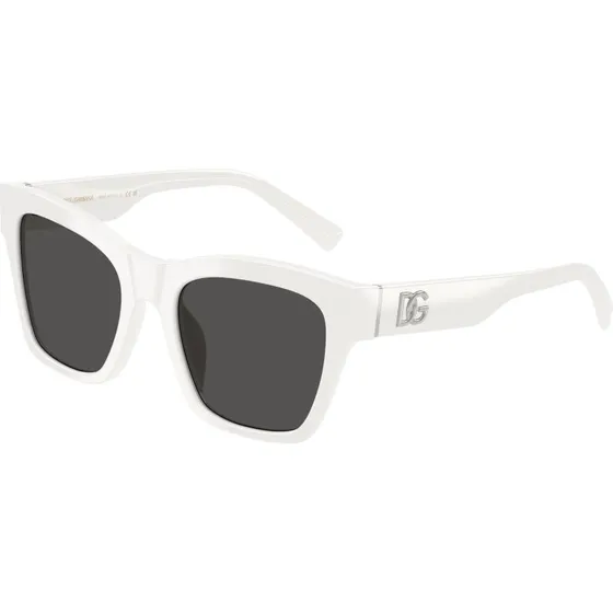 Dolce & Gabbana DG4512 Lunettes de soleil Carrées Blanches et Grises