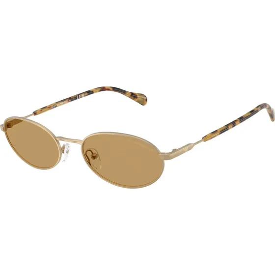 Emporio Armani EA2175 Lunettes de Soleil Rondes Or et Marron