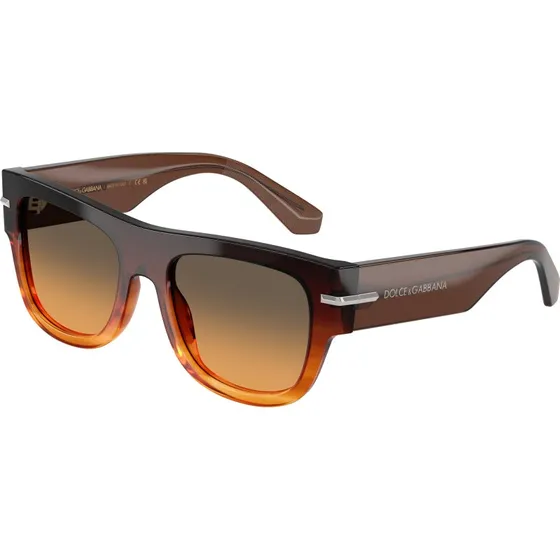 Dolce & Gabbana DG4484 Lunettes de Soleil Carrées Marron et Orange