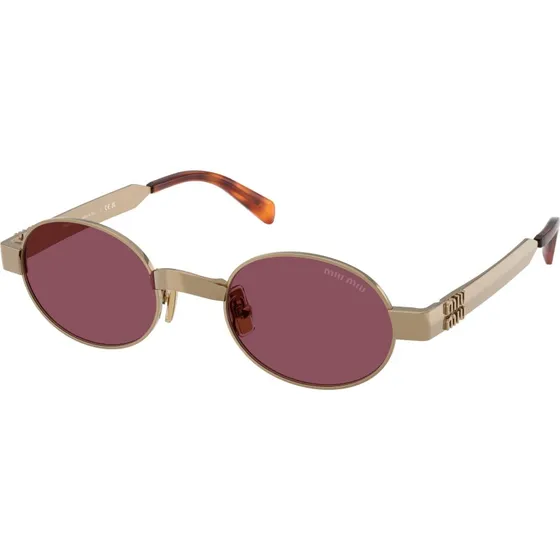 Miu Miu Lunettes de Soleil Rondes MU B51S - Marron et Violet