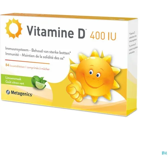 Metagenics Vitamine D 400 UI Kauwtabletten 84 pices