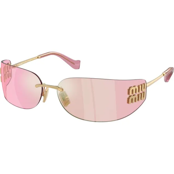 Miu Miu Lunettes de Soleil Carrées MU A51S 5AK90Y Or Rose