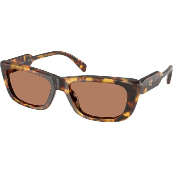 Miu Miu Lunettes de Soleil Carrées MU B12S - Écaille Marron