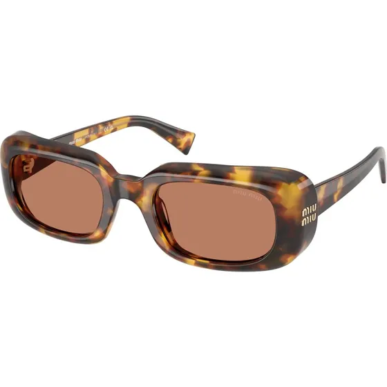 Miu Miu Lunettes de Soleil B13S 14L90Q Carrées en Acétate Marron