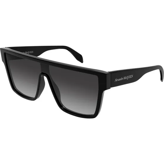 Alexander McQueen AM0354S 001 Lunettes de soleil Carrées Noir et Gris