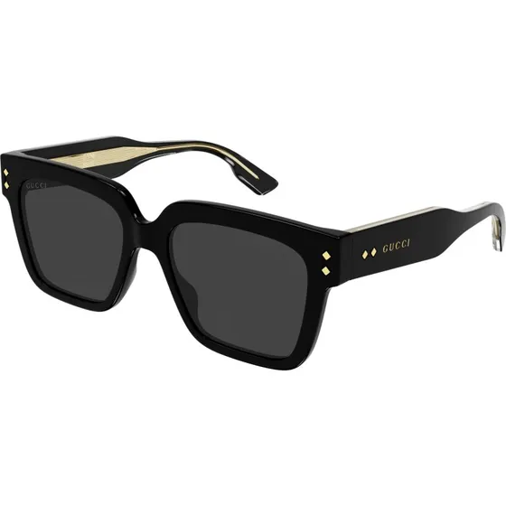 Gucci Homme GG1084S 001 - Lunettes de soleil carrées noires et grises