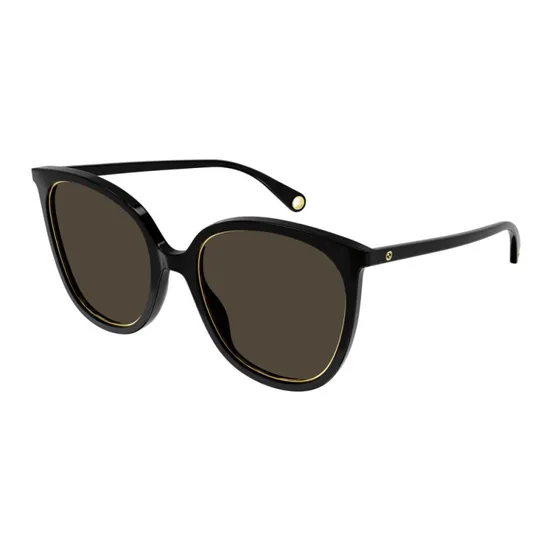 Gucci Lunettes de soleil GG1076S 002 Cat Eye Noir et Marron