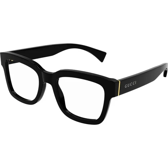Gucci GG1138O 001 Lunettes Optiques Carrées en Acétate Noir