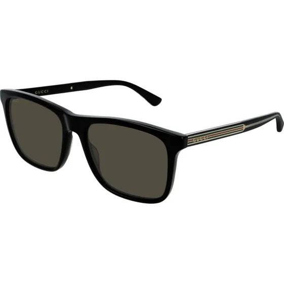Gucci Homme GG0381SN 007 - Lunettes de soleil carrées noires et grises