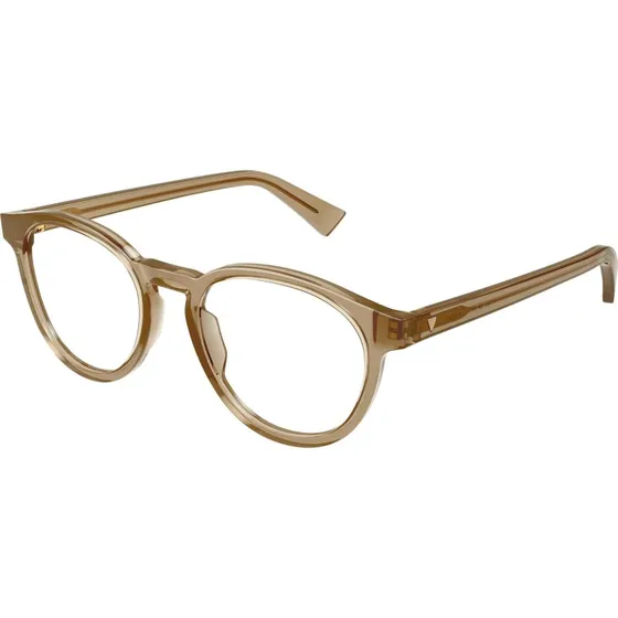 Bottega Veneta BV1225O 004 Lunettes Optiques Rondes en Acétate Marron