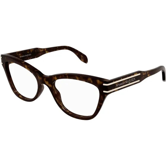 Alexander McQueen Montures Optiques Cat Eye en Acétate Havane