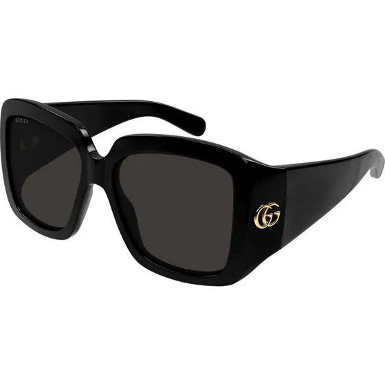 Gucci GG1402S 001 Lunettes de soleil Carré Noir et Gris