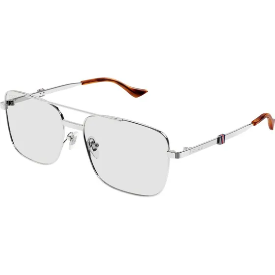 Gucci Homme GG1441S 005 - Lunettes de Soleil Carrées en Métal Argent