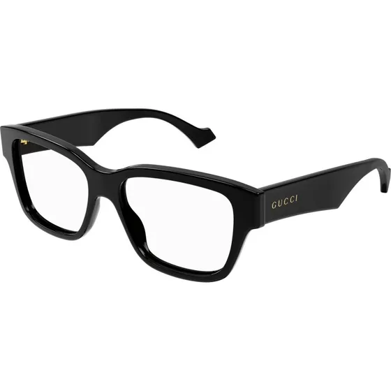 Gucci GG1428O 004 Montures Optiques Carrées en Acétate Noir