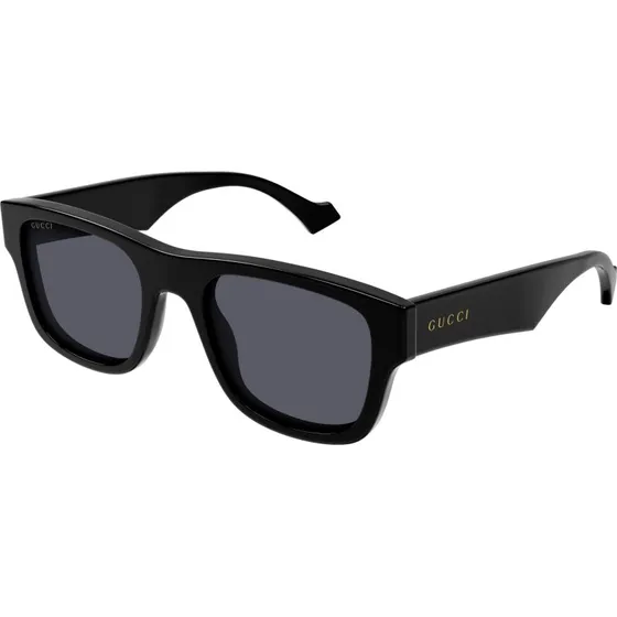Gucci Homme GG1427S 001 Lunettes de soleil Carrées Noir et Gris