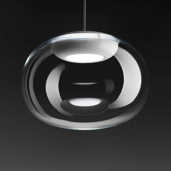 Stilnovo Suspension La Mariée LED en Verre Soufflé