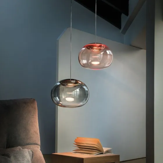 Stilnovo Suspension LED La Mariée Cuivre/Blanc