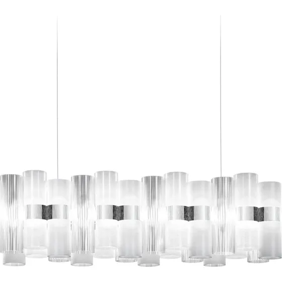 Slamp Suspension LED La Lollo, Blanche, 100 cm