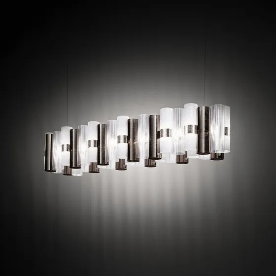 Slamp Suspension LED La Lollo Étain 140 cm
