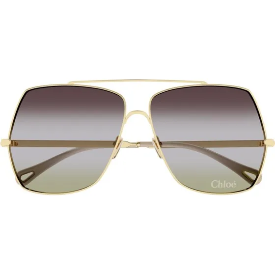 Chloé Aly CH0278S Lunettes de Soleil Dorées et Verres Verts