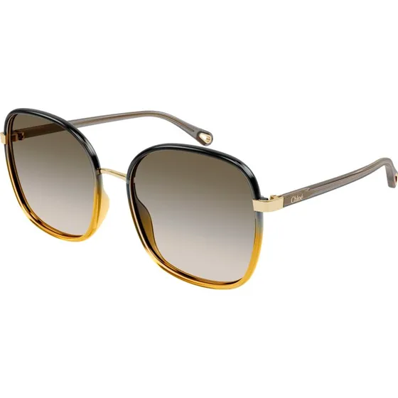 Chloé Lunettes de Soleil CH0031S 010 Carré Bio-inject Noir Marron