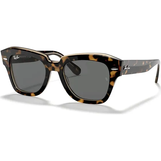 Ray-Ban RB2186 State Street - Lunettes de soleil carrées en acétate