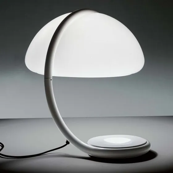 Martinelli Luce Serpente - Lampe à poser blanche