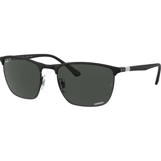 Ray-Ban RB3686 Lunettes de Soleil Polarisées Carrées - Acier Noir