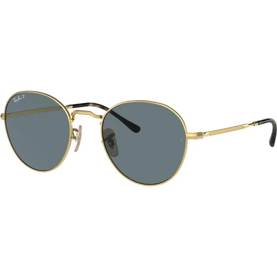 Ray-Ban RB3582 David Lunettes de Soleil Polarisées Or et Bleu