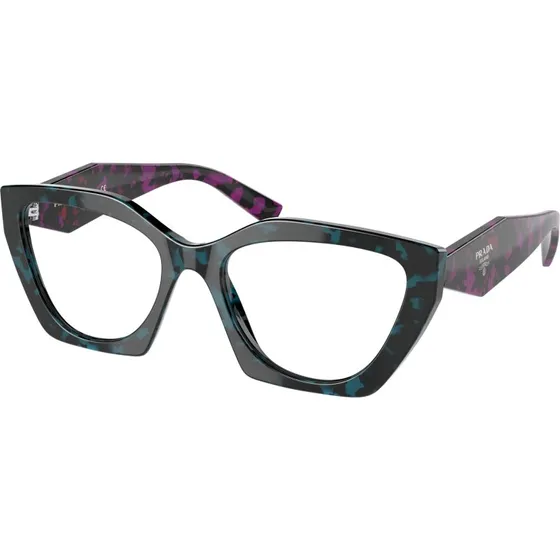 Prada PR 09YV 06Z1O1 : Lunettes Optiques Géométriques en Acétate Tortue
